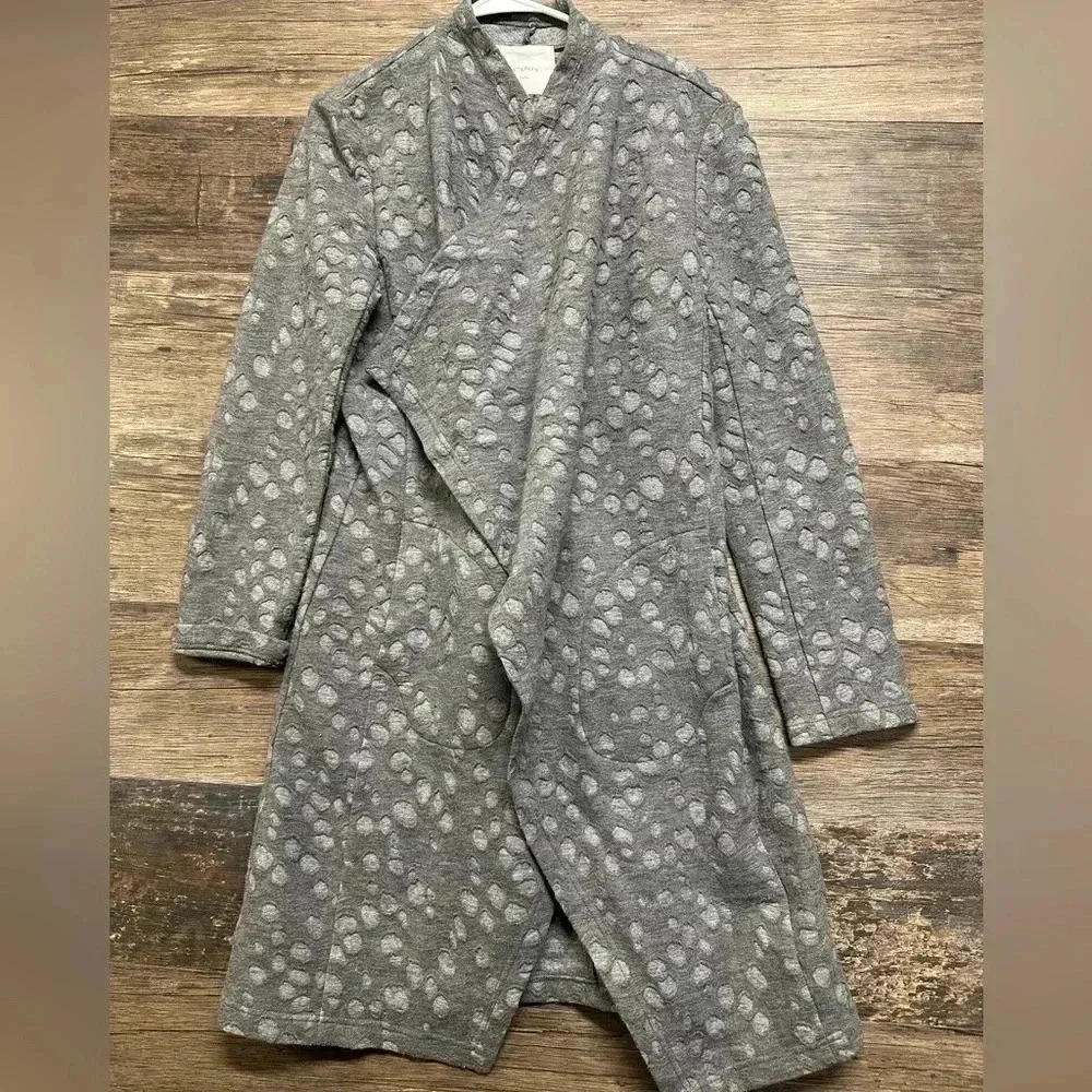 Symphony by AF Gray Polka Dot Cardigan Women’s Size Large